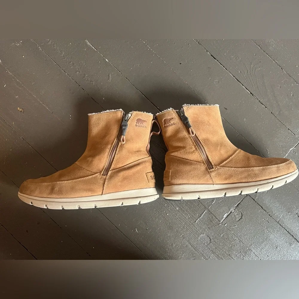 Sorel Explorer Zips Waterproof Suede Winter Boots - Picture 11 of 11